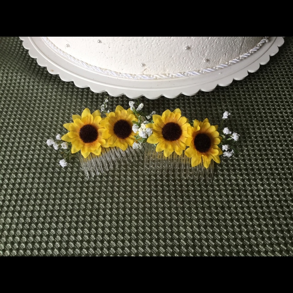 Sunflower Hair Comb
